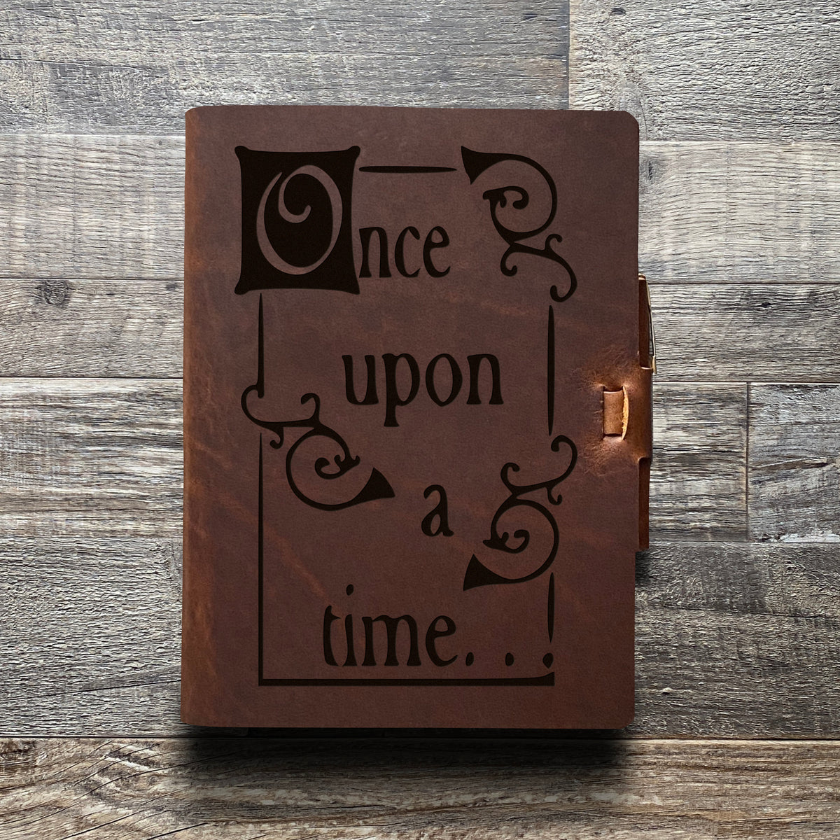 Once Upon a Time - Engraving Design - Refillable Leather Journals