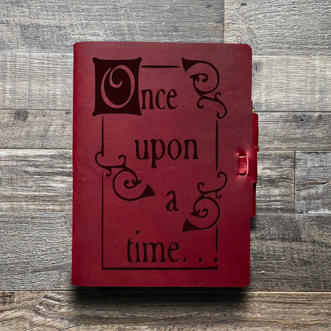 Once Upon a Time - Pre-Engraved - Refillable Leather Journals