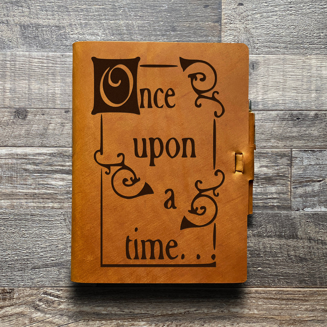 Once Upon a Time - Pre-Engraved - Refillable Leather Journals