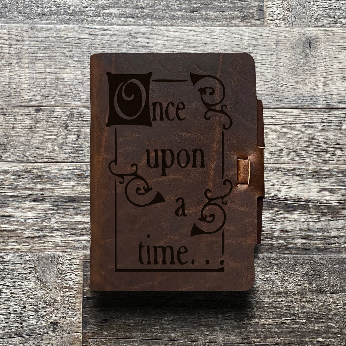 Once Upon a Time - Engraving Design - Refillable Leather Journals