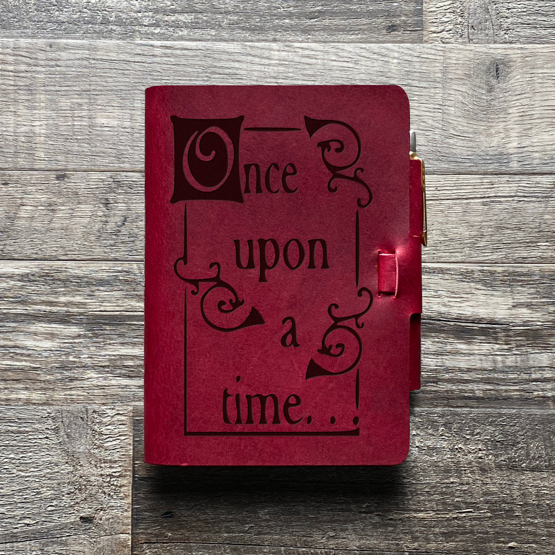 Once Upon a Time - Pre-Engraved - Refillable Leather Journals