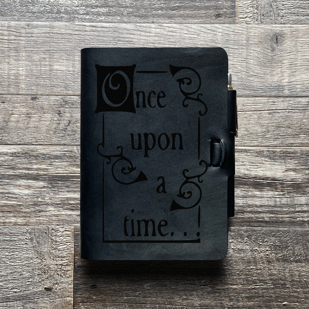 Once Upon a Time - Engraving Design - Refillable Leather Journals