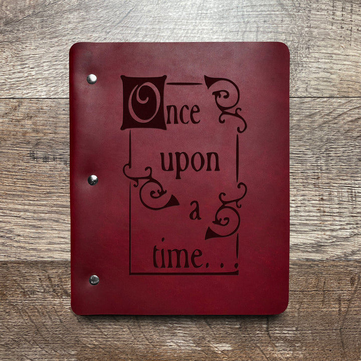 Once Upon A Time - Pre-Engraved - Refillable Leather Binders