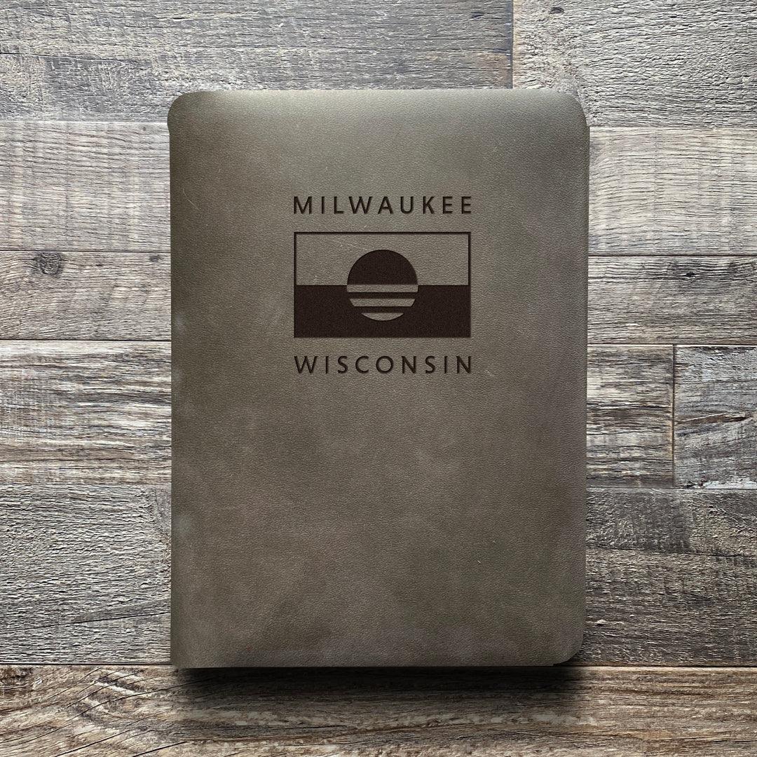 People's Flag of Milwaukee - Pre-Engraved - Refillable Leather Folios