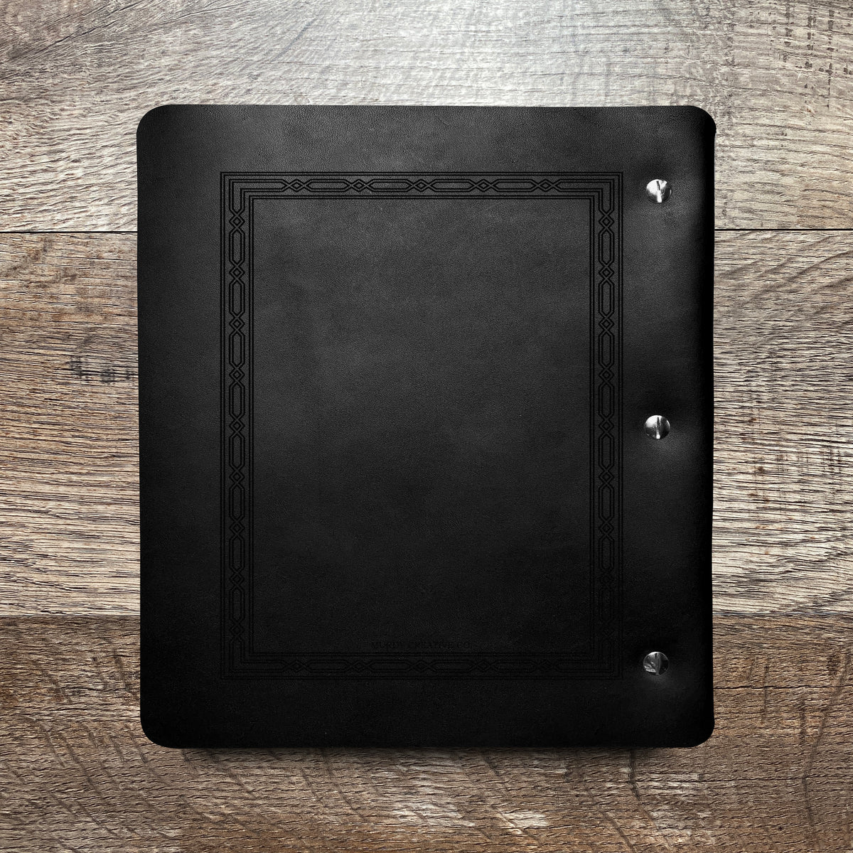 Custom Name Recipe Wide Cut - Refillable Leather Binder