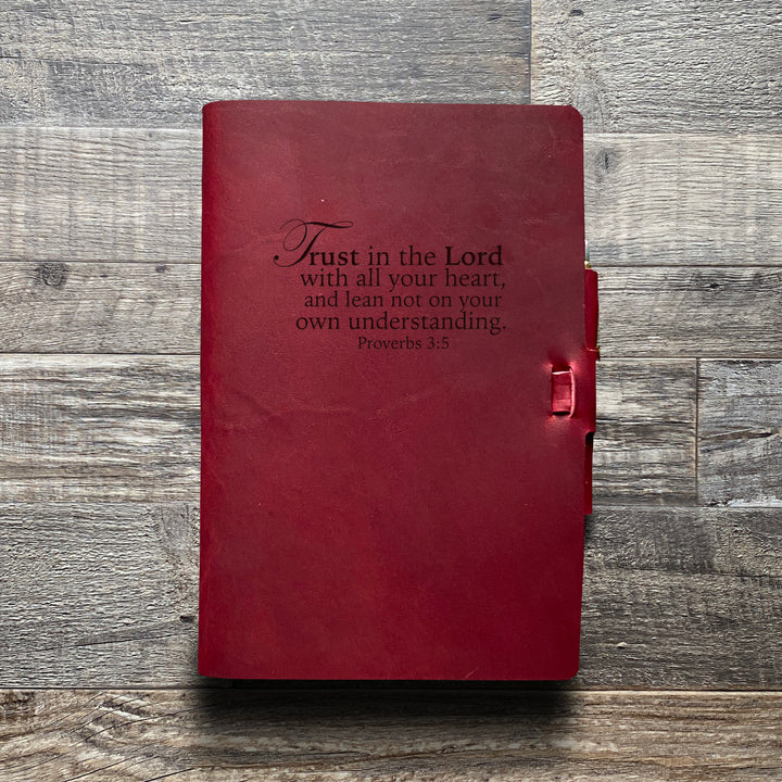 Trust in the Lord - Pre-Engraved - Refillable Leather Journals