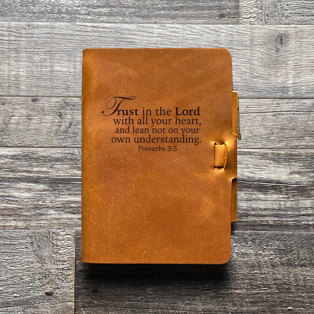 Trust in the Lord - Pre-Engraved - Refillable Leather Journals