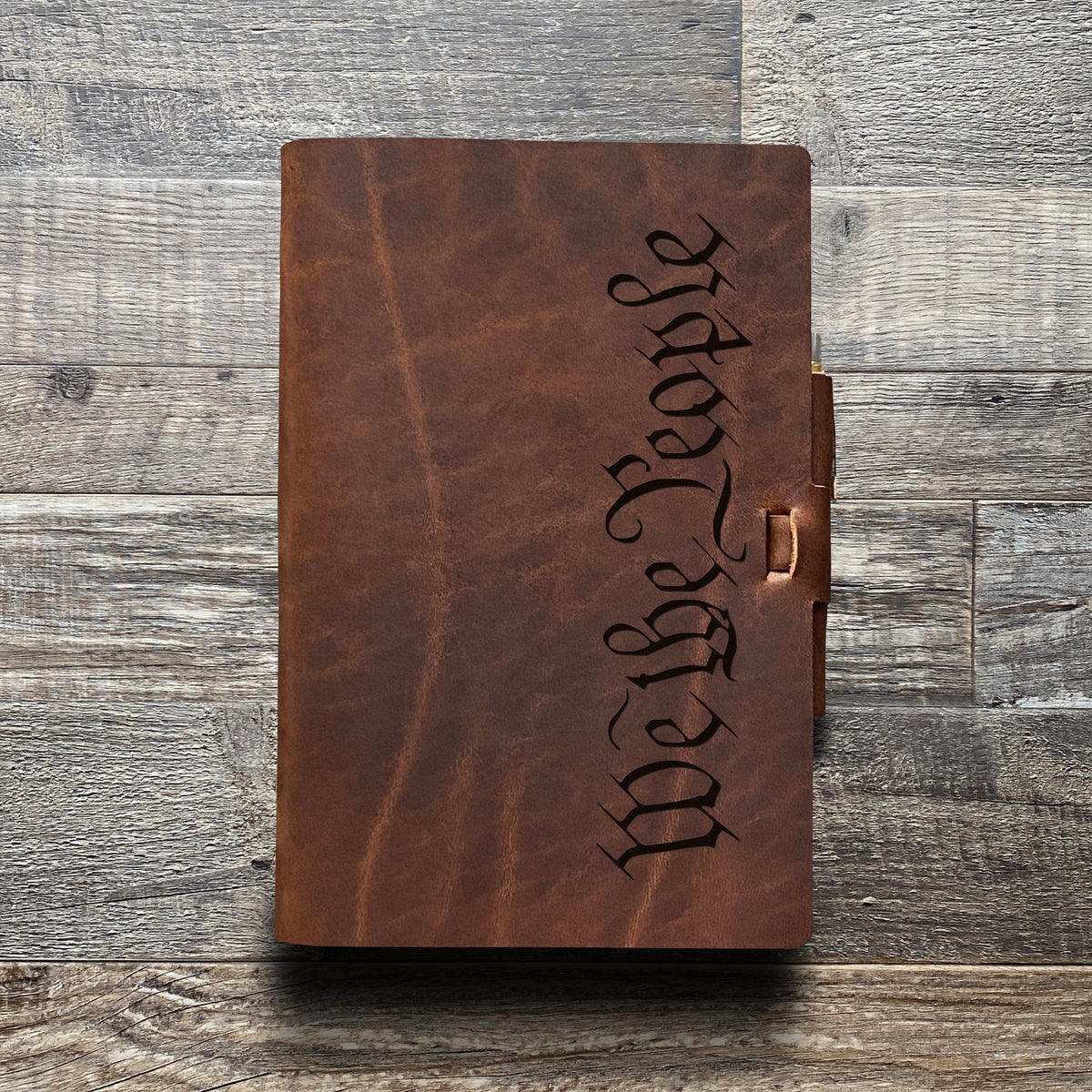 We The People - Engraving Design - Refillable Leather Journals