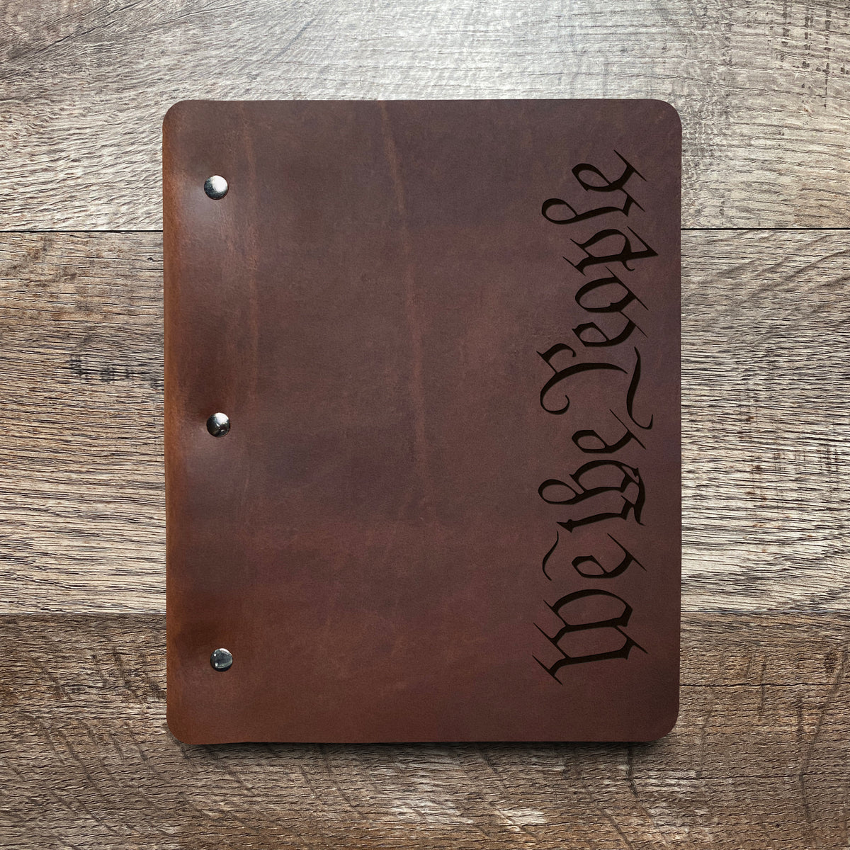 We The People - Engraving Design - Refillable Leather Binders