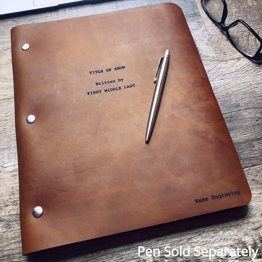 Script Cut - Refillable Leather Binder – Murdy Creative Co.